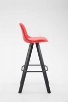 Barhocker Franklin Vollgepolstert Kunstleder Square Schwarz (eiche) rot Barhocker Franklin Vollgepolstert Kunstleder Square Schwarz (eiche) rot