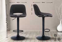 2er Set Barhocker Camden Stoff schwarz schwarz 2er Set Barhocker Camden Stoff schwarz schwarz