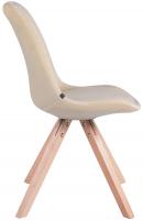 Besucherstuhl Toulouse Samt Square natura creme 