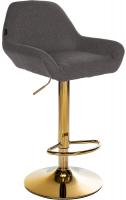 Barhocker Braga Gold Stoff dunkelgrau Barhocker Braga Gold Stoff dunkelgrau