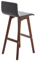 2er Set Barhocker Taunus Stoff Walnuss hellgrau 2er Set Barhocker Taunus Stoff Walnuss hellgrau