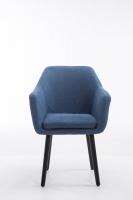 Besucherstuhl Utrecht Stoff Schwarz (eiche) blau Besucherstuhl Utrecht Stoff Schwarz (eiche) blau