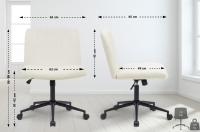 Bürostuhl Kingman Samt creme Bürostuhl Kingman Samt creme