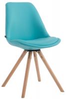 Besucherstuhl Laval Rund natura (eiche) blau Besucherstuhl Laval Rund natura (eiche) blau