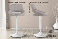2er Set Barhocker Milet Stoff W grau 2er Set Barhocker Milet Stoff W grau