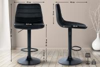 2er Set Barhocker Lex Samt Schwarz schwarz 2er Set Barhocker Lex Samt Schwarz schwarz