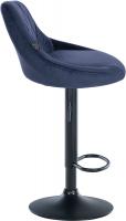 2er Set Barhocker Lazio Samt schwarz blau 