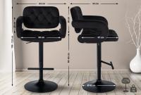 Barhocker Dublin Samt schwarz schwarz Barhocker Dublin Samt schwarz schwarz