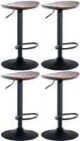 4er Set Barhocker Skelde walnuss 4er Set Barhocker Skelde walnuss