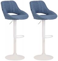 2er Set Barhocker Milet Stoff W blau 2er Set Barhocker Milet Stoff W blau