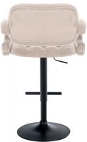 Barhocker Dublin Samt schwarz creme Barhocker Dublin Samt schwarz creme