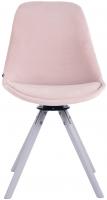 Esszimmerstuhl Troyes Samt Rund weiß (eiche) pink Esszimmerstuhl Troyes Samt Rund weiß (eiche) pink