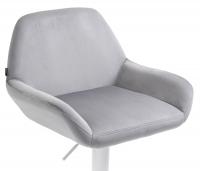 2er Set Barhocker Braga Samt weiß grau 2er Set Barhocker Braga Samt weiß grau