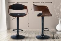 2er Set Barhocker Kingston B Stoff walnuss/schwarz 2er Set Barhocker Kingston B Stoff walnuss/schwarz