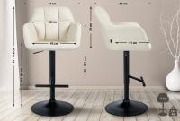 Barhocker Natoma Kunstleder schwarz creme Barhocker Natoma Kunstleder schwarz creme