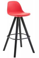 Barhocker Franklin Kunstleder Square Schwarz (eiche) rot Barhocker Franklin Kunstleder Square Schwarz (eiche) rot