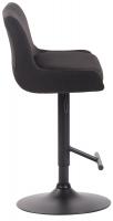 Barhocker Club Stoff schwarz dunkelgrau 