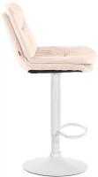 Barhocker Laurel Samt weiß creme Barhocker Laurel Samt weiß creme