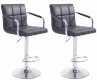 2er Set Barhocker Lucy V2 chrom schwarz 2er Set Barhocker Lucy V2 chrom schwarz
