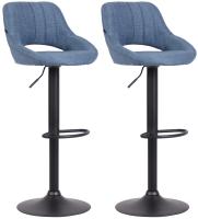 2er Set Barhocker Milet Stoff B blau 2er Set Barhocker Milet Stoff B blau