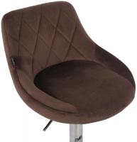 Barhocker Lazio Samt chrom braun Barhocker Lazio Samt chrom braun