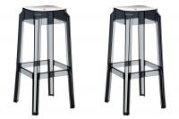 2er Set Barhocker Fox, transparent schwarz 2er Set Barhocker Fox, transparent schwarz