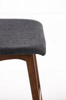 Barhocker Taunus Stoff Walnuss dunkelgrau 