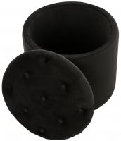 Sitzhocker Pantin Samt schwarz 