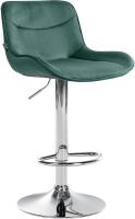 Barhocker Vonore Samt chrom grün Barhocker Vonore Samt chrom grün