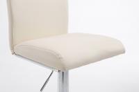 2er Set Barhocker Köln Kunstleder chrom creme 