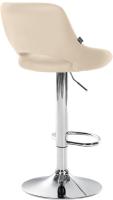 Barhocker Milet Kunstleder chrom creme Barhocker Milet Kunstleder chrom creme