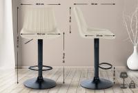 2er Set Barhocker Toni Kunstleder schwarz creme 2er Set Barhocker Toni Kunstleder schwarz creme