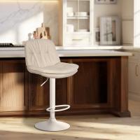 Barhocker Laurel Stoff weiß creme Barhocker Laurel Stoff weiß creme