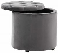 Sitzhocker Pantin Samt grau 