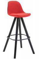 Barhocker Franklin Stoff Square Schwarz (eiche) rot Barhocker Franklin Stoff Square Schwarz (eiche) rot