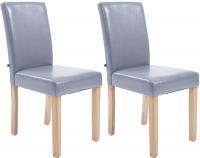 2er Set Esszimmerstuhl Ina natura grau 2er Set Esszimmerstuhl Ina natura grau