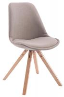 4er Set Besucherstuhl Toulouse Stoff Square Natura taupe 