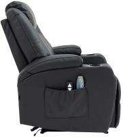 Sessel Hepler mit Massagefunktion Echtleder schwarz Sessel Hepler mit Massagefunktion Echtleder schwarz