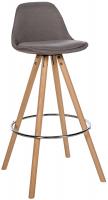 Barhocker Corbin Stoff Rund natura taupe
