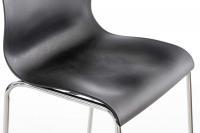 2er Set Barhocker Hoover Kunststoff 4-Fuß Gestell chrom schwarz 2er Set Barhocker Hoover Kunststoff 4-Fuß Gestell chrom schwarz