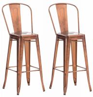 2er Set Barhocker Aiden kupfer 2er Set Barhocker Aiden kupfer