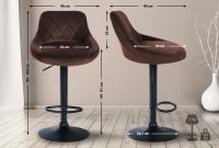 2er Set Barhocker Lazio Samt schwarz braun 2er Set Barhocker Lazio Samt schwarz braun