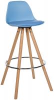 Barhocker Corbin Kunstleder Rund natura blau Barhocker Corbin Kunstleder Rund natura blau