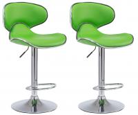 2er Set Barhocker Las Vegas V2 Kunstleder chrom grün 2er Set Barhocker Las Vegas V2 Kunstleder chrom grün