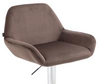 2er Set Barhocker Braga Samt chrom braun 2er Set Barhocker Braga Samt chrom braun