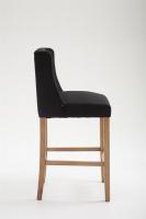 Barhocker Cassandra Stoff Antik-hell schwarz Barhocker Cassandra Stoff Antik-hell schwarz