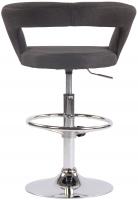 2er Set Barhocker Jaen Stoff dunkelgrau 