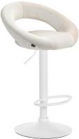 Barhocker Olinda Samt weiß creme Barhocker Olinda Samt weiß creme