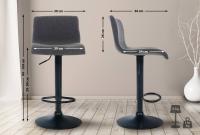 Barhocker Hoover Stoff B dunkelgrau Barhocker Hoover Stoff B dunkelgrau