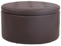 Sitzhocker Evora Kunstleder braun 